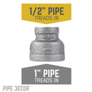 1 in. x 1/2 in. Black Reducing Coupling