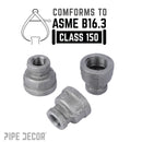 1 1/4 in. x 1 in. Black Reducing Coupling