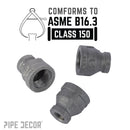 1/2 in. x 1/4 in. Black Reducing Coupling