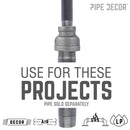 1/2 in. x 1/8 in. Black Reducing Coupling by PIPE DECOR