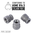 1/2 in. x 3/8 in. Black Reducing Coupling