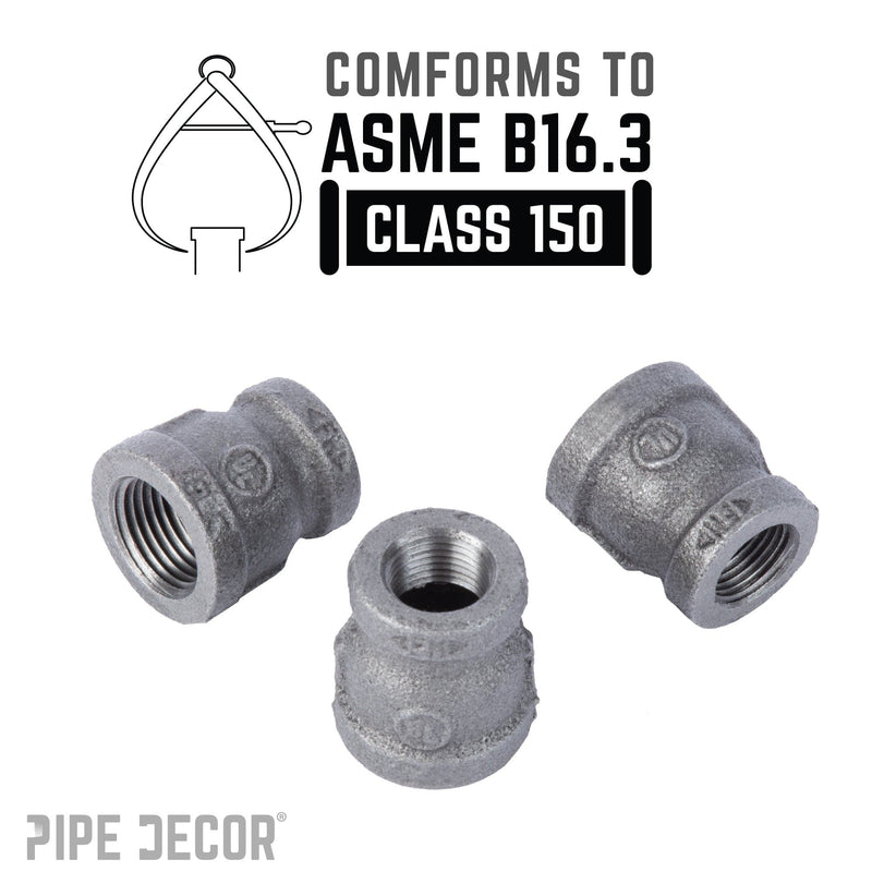 1/2 in. x 3/8 in. Black Reducing Coupling