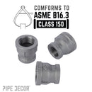 1 in. x 3/4 in. Black Reducing Coupling