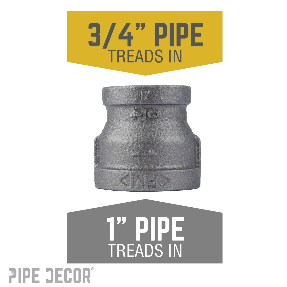 1 in. x 3/4 in. Black Reducing Coupling, photo 2 of 8