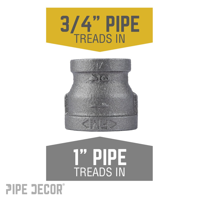 1 in. x 3/4 in. Black Reducing Coupling, photo 2 of 8