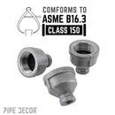 2 in. x 1/2 in. Black Reducing Coupling