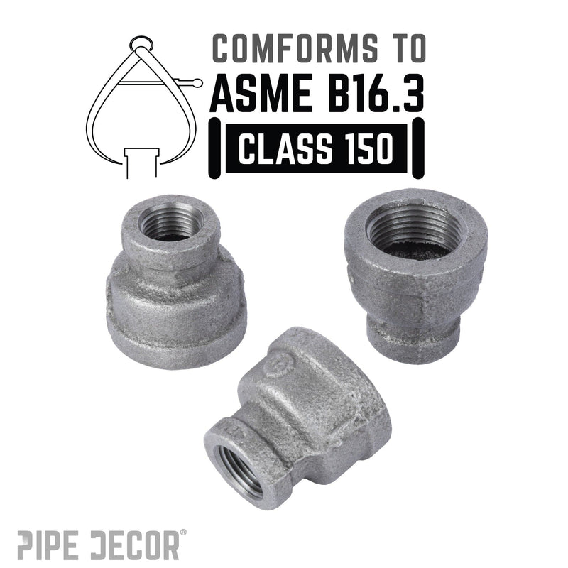 2 in. x 1 in. Black Reducing Coupling