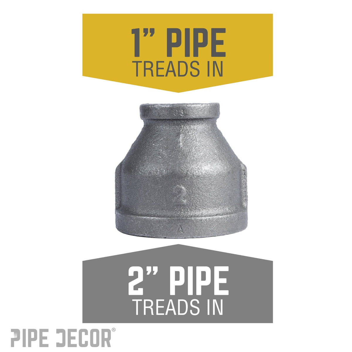 2 in. x 1 in. Black Reducing Coupling, photo 2 of 8