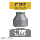 2 in. x 1 in. Black Reducing Coupling