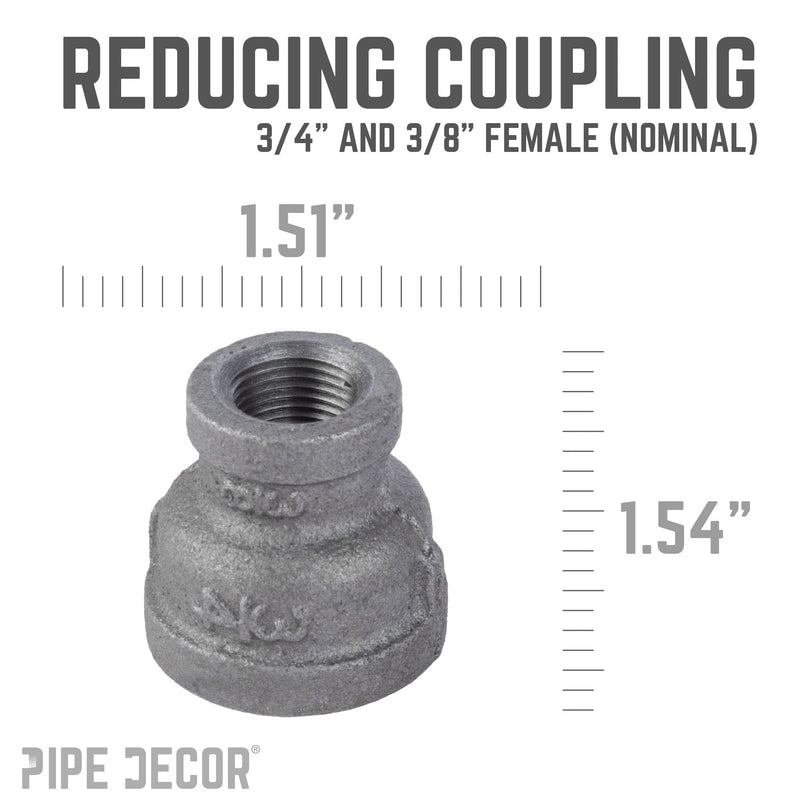 3/4 in. x 3/8 in. Black Reducing Coupling, photo 3 of 8