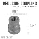 3/8 in. x 1/4 in. Black Reducing Coupling