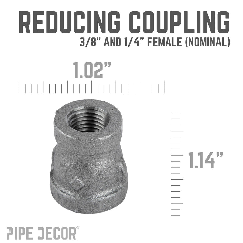 3/8 in. x 1/4 in. Black Reducing Coupling
