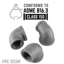 2 in. x 1 1/2 in. Black Reducing Elbow