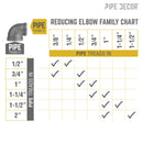 2 in. x 1 1/2 in. Black Reducing Elbow