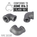 3/4 in. x 3/8 in. Black Reducing Elbow