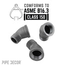 1 1/2 in. Black 45 Degree Street Elbow