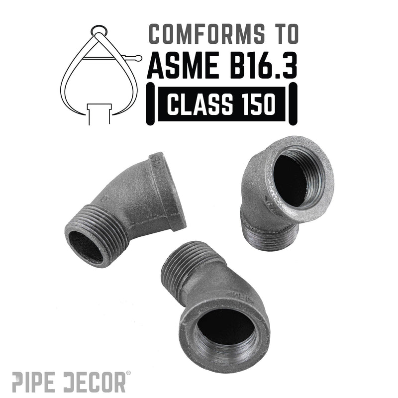 1 1/2 in. Black 45 Degree Street Elbow