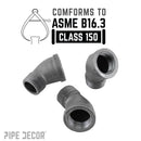 1 1/2 in. Black 45 Degree Street Elbow