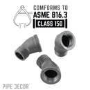 1 1/4 in. Black 45 Degree Street Elbow