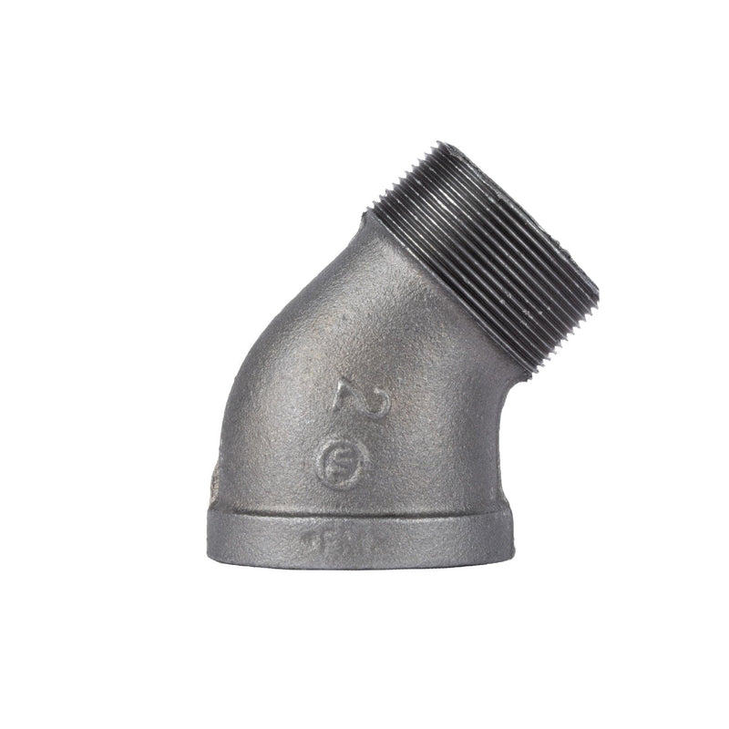 2 in. Black 45 Degree Street Elbow