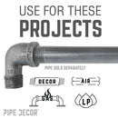 1 1/2 in. Black 90 Degree Street Elbow by PIPE DECOR