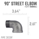 1 1/4 in. Black 90 Degree Street Elbow