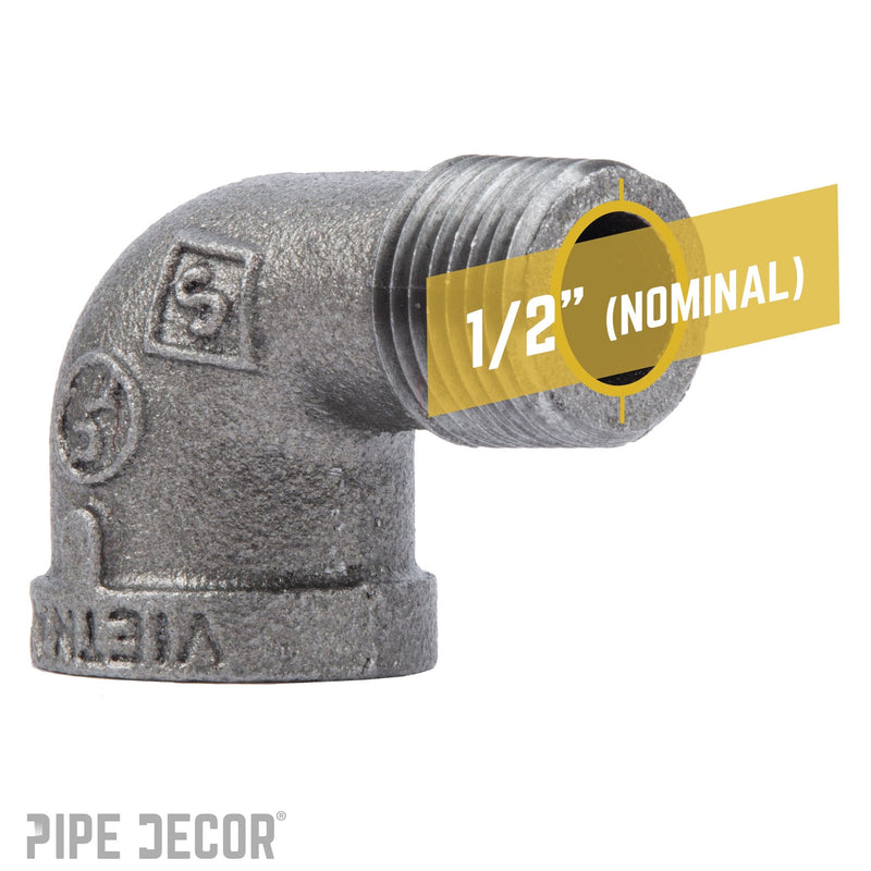 1/2 in. Black 90 Degree Street Elbow