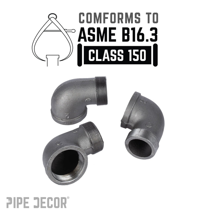 2 in. Black 90 Degree Street Elbow