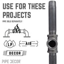 2 in. Black Tee by PIPE DECOR