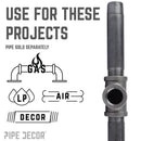 3/4 in. Black Tee by PIPE DECOR