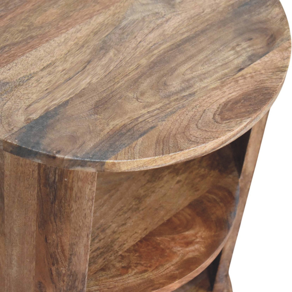 Solid Wood Ventura Open Round Side Table, photo 7 of 9