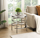 Elegant Round Table With Sintered Stone Top & Sturdy Metal Frame by HouseOfZazla
