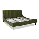 Aspen - Vertical Tufted Modern Headboard Platform Bed Set by HouseOfZazla