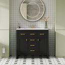 Bathroom Vanity With Sink Combo Set, Modern Bathroom Cabinet With 4 Drawers by Unique Piece Furniture