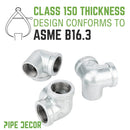 3/4 in. Galvanized Side Outlet Elbow by PIPE DECOR