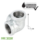 3/4 in. Galvanized Side Outlet Elbow by PIPE DECOR