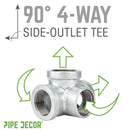 1/2 in. Galvanized Iron Side Outlet Tee by PIPE DECOR