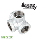 1/2 in. Galvanized Iron Side Outlet Tee by PIPE DECOR