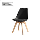 Padded Seat Cushions Home Kitchen Side Chair (Set of 2) - Black by HouseOfZazla