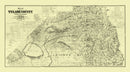 Vintage Map of Tulare County, California 1884