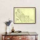 Vintage Map of Monterey County, California 1898