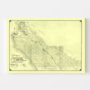 Vintage Map of Monterey County, California 1898