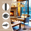 Arc Floor Lamp 63 Inches Tall Pole Lamp with Hanging Lampshade-Black by LJGDeals
