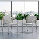 Outdoor Dining Chair Set of 2, Wicker Rattan Woven Patio Chairs by HouseOfZazla