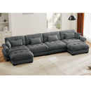 Super Comfort Oversized Modular Sectional Sofa With Movable Ottoman by HouseOfZazla