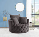 Zunyas Velvet Accent Chair With Swivel by HouseOfZazla