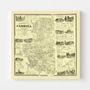Vintage Map of Carroll County, New Hampshire 1861