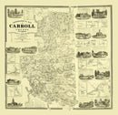 Vintage Map of Carroll County, New Hampshire 1861