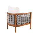 2 Pieces Outdoor Unique Tub Design Armchair with Woven Rope by HouseOfZazla