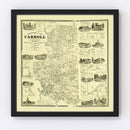 Vintage Map of Carroll County, New Hampshire 1861